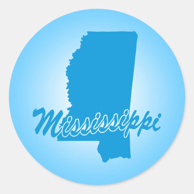 State Mississippi Classic Round Sticker (Front)