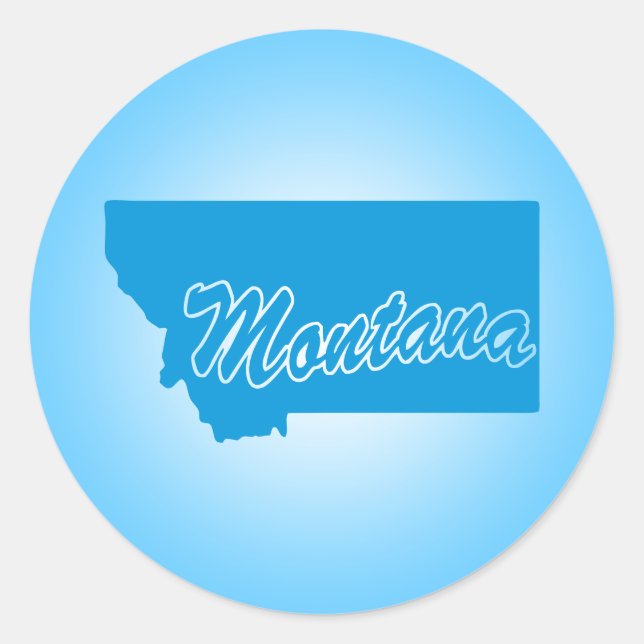 State Montana Classic Round Sticker (Front)