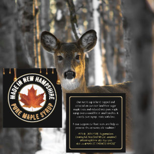 State Name MAPLE SYRUP BUSINESS CARD with drips