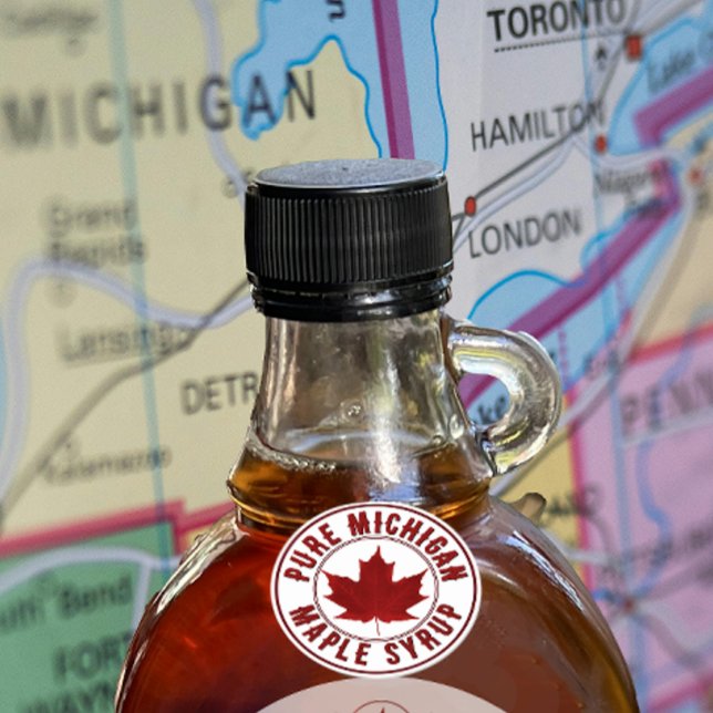 State Name with Red Leaf Maple Syrup Mini Label (Creator Uploaded)