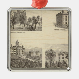 State normal schools and State University Metal Tree Decoration