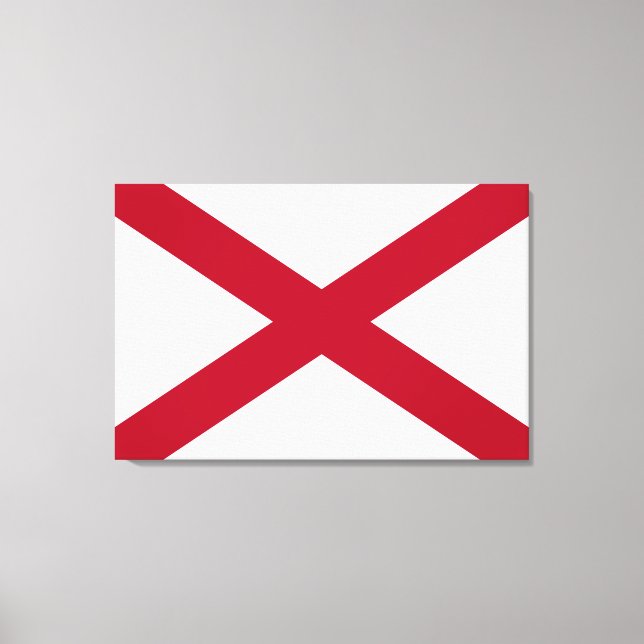 State of Alabama Flag Canvas Print (Front)