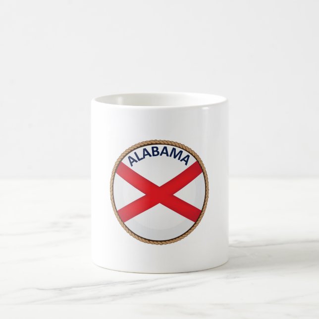 State of Alabama Flag Seal Coffee Mug (Center)