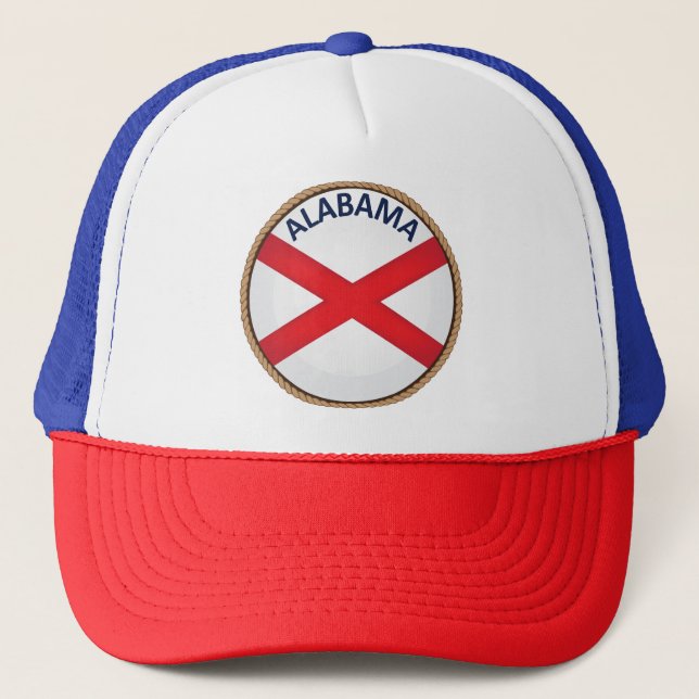 State of Alabama Flag Seal Trucker Hat (Front)