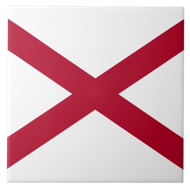 State of Alabama Flag Tile (Front)