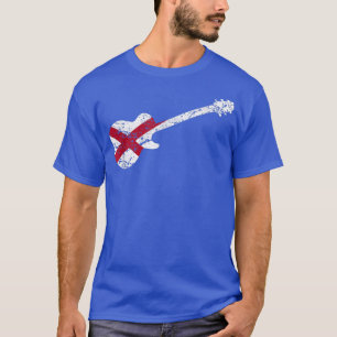 State of Alabama Guitar Silhouette Flag T AL Homet T-Shirt