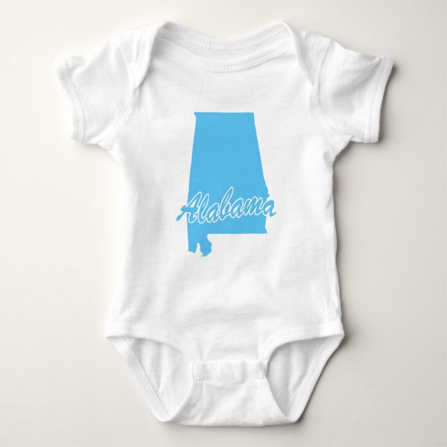 State Of Alabama Shape Baby Bodysuit (Front)