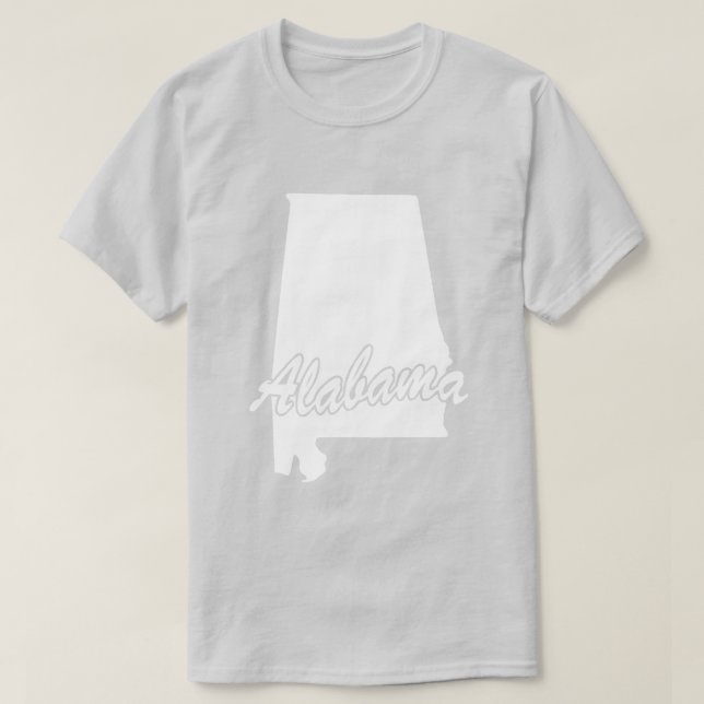 State Of Alabama Shape T-shirt (Design Front)