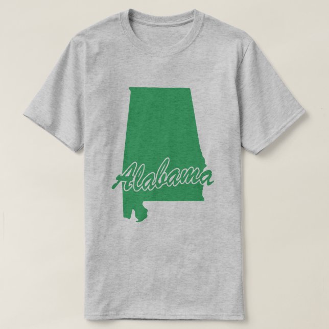 State Of Alabama Shape T-shirt (Design Front)