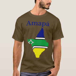 State of Amapa Map Flag Brazil T-Shirt