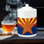 State of Arizona Flag<br><div class="desc">The Arizona State Flag has thirteen red and yellow rays on the top half, and blue on the lower half, with a copper star in the centre. Adopted on February 27, 1917. This looks good on any product and makes a wonderful travel keepsake. ⭐PERSONALIZE this template with your artwork. ⭐EDIT...</div>