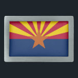 State of Arizona Flag Belt Buckle<br><div class="desc">Arizona State Flag has thirteen red and yellow rays on the top half, and blue on the lower half, with a copper star in the centre. Adopted on February 27, 1917. This looks good on any product and makes a wonderful travel keepsake. ⭐PERSONALIZE this template with your artwork. ⭐EDIT it...</div>