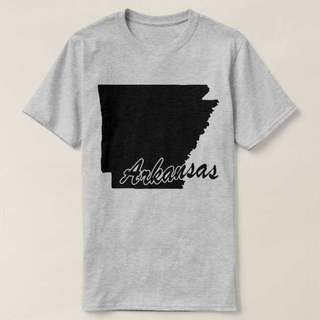 State Of Arkansas Shape T-shirt (Design Front)