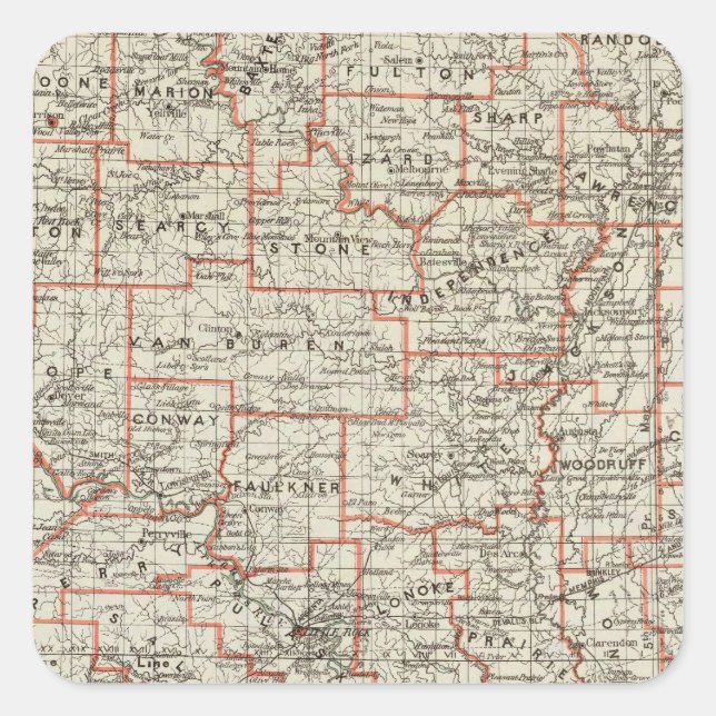 State of Arkansas Square Sticker (Front)