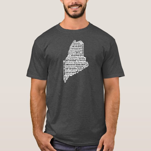 "State of Beer" - Maine Men's dark short sleeve T-Shirt (Front)