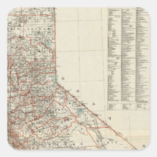 State of California 2 Square Sticker