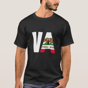 State of California Flag Virginia VA Cities and St T-Shirt