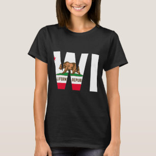 State of California Flag Wisconsin WI Cities and S T-Shirt