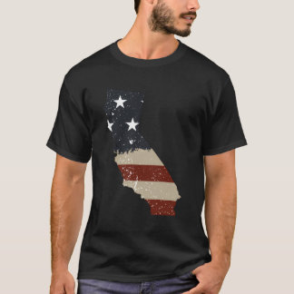 State Of California Patriotic Usa Flag For Men Wom T-Shirt