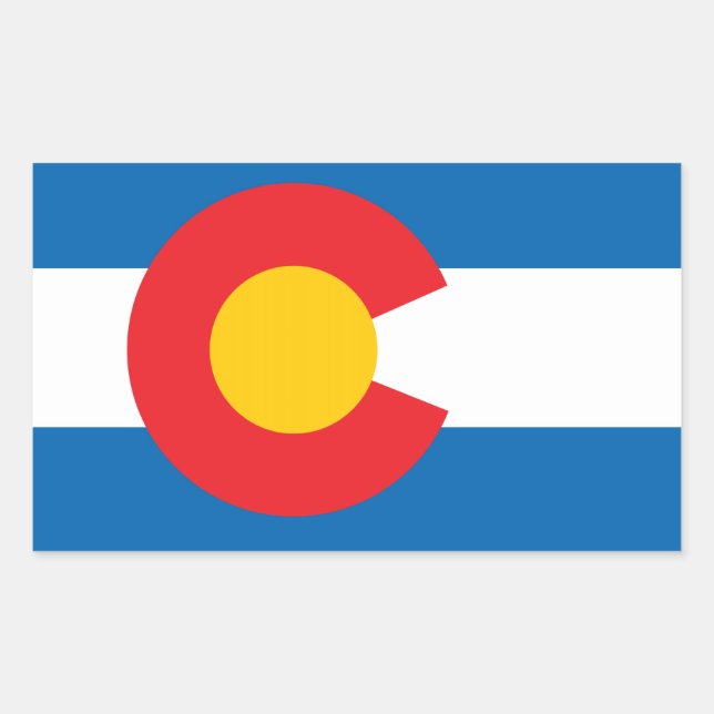 State of Colorado flag Rectangular Sticker (Front)
