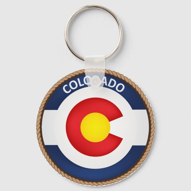 State of Colorado Flag Seal Key Ring (Front)