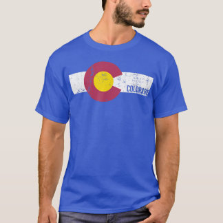 State of Colorado Flag T Gift For Men Women Vinta T-Shirt