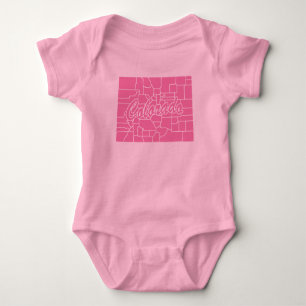 State Of Colorado Shape Baby Bodysuit