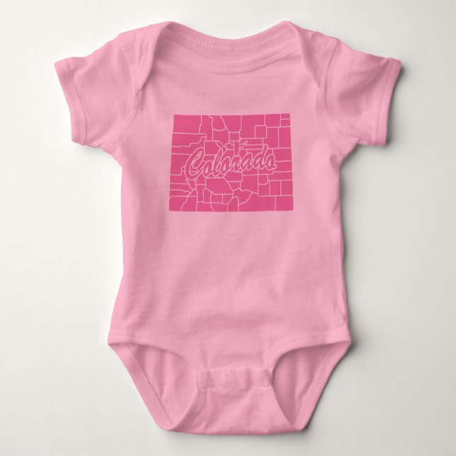 State Of Colorado Shape Baby Bodysuit (Front)