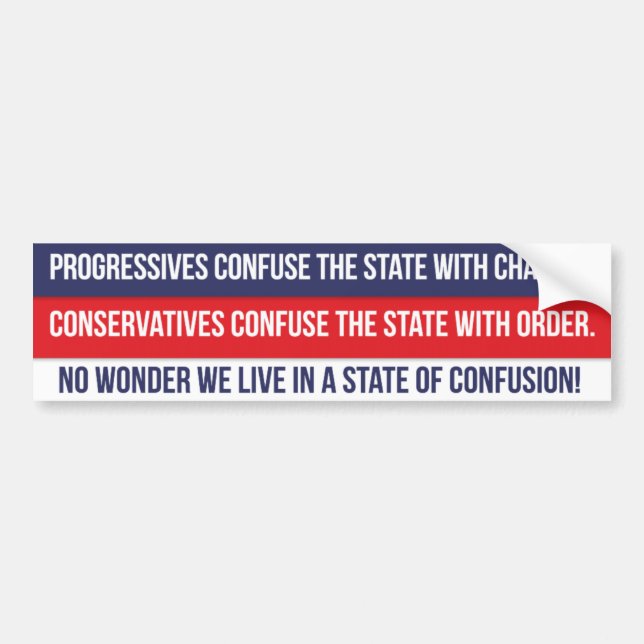 State of Confusion Bumper Sticker (Front)