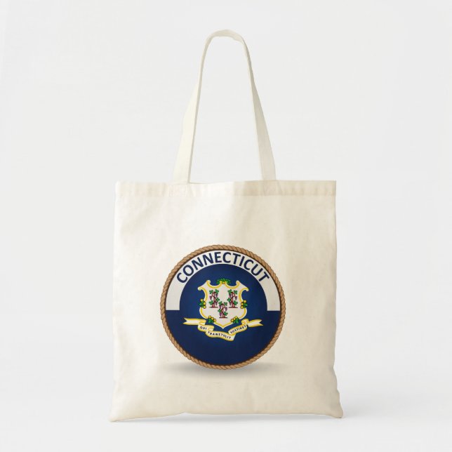 State of Connecticut Flag Seal Tote Bag (Front)
