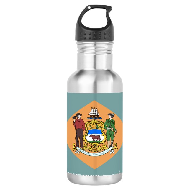 State of Delaware Flag 710 Ml Water Bottle (Front)