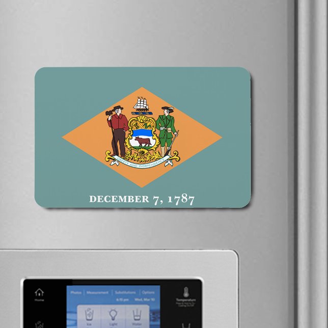 State of Delaware Flag Magnet (State of Delaware Flag Flexible Magnet)