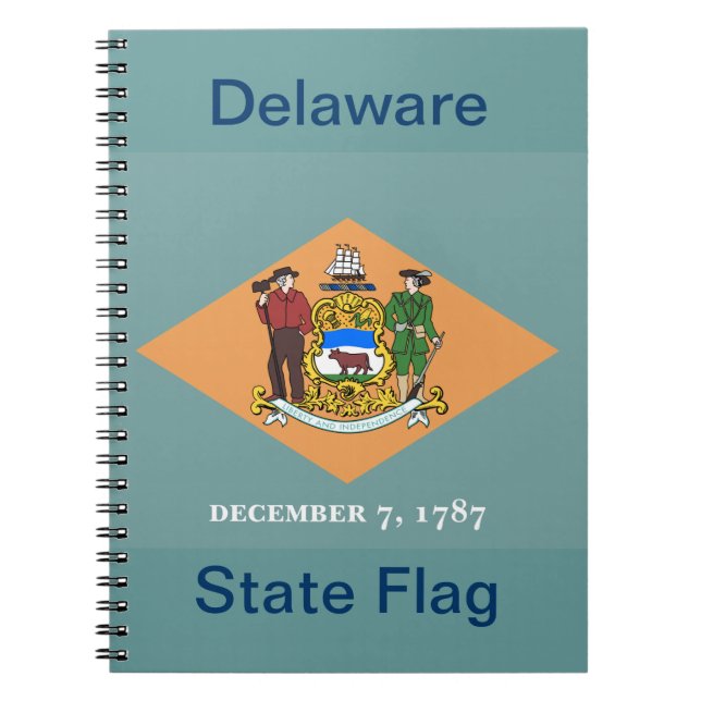 State of Delaware Flag Spiral Notebook (Front)