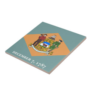 State of Delaware Flag Tile