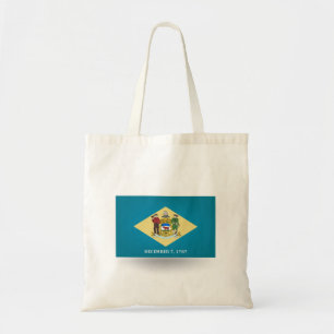 State of Delaware Flag Tote Bag