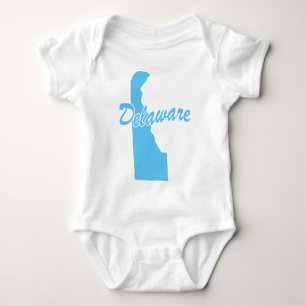 State Of Delaware Shape Baby Bodysuit