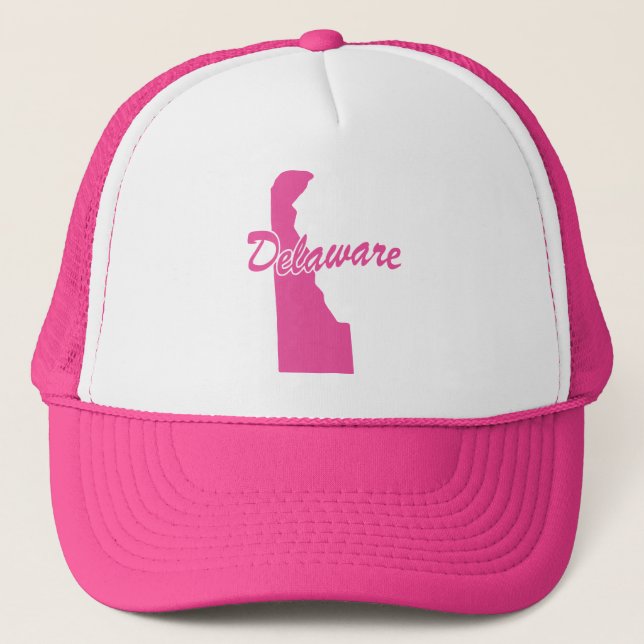 State Of Delaware Shape Trucker Hat (Front)