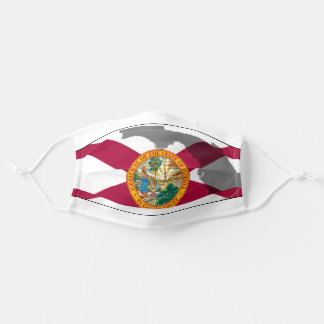 State of Florida Flag With State Shape Cloth Face Mask