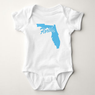 State Of Florida Shape Baby Bodysuit