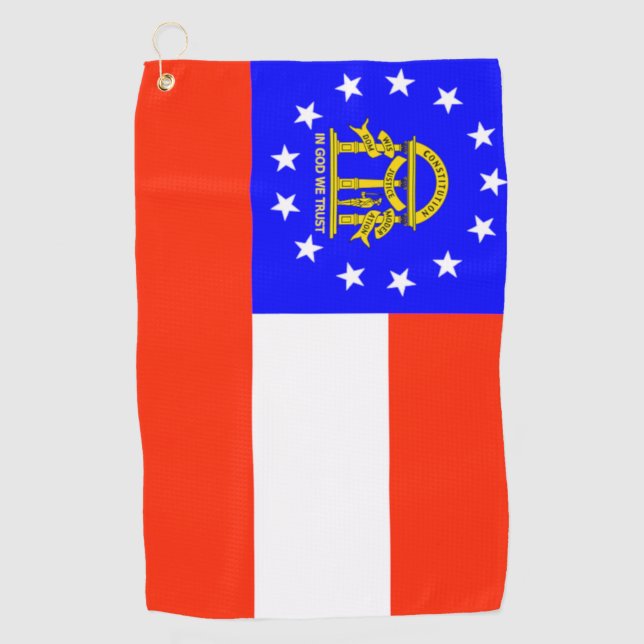 State of Georgia Flag on Golf Towel (Front)