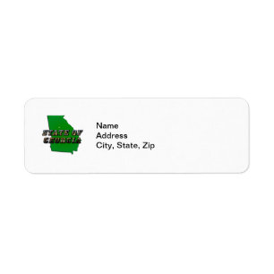 State of Georgia Map Outline and Picture Text