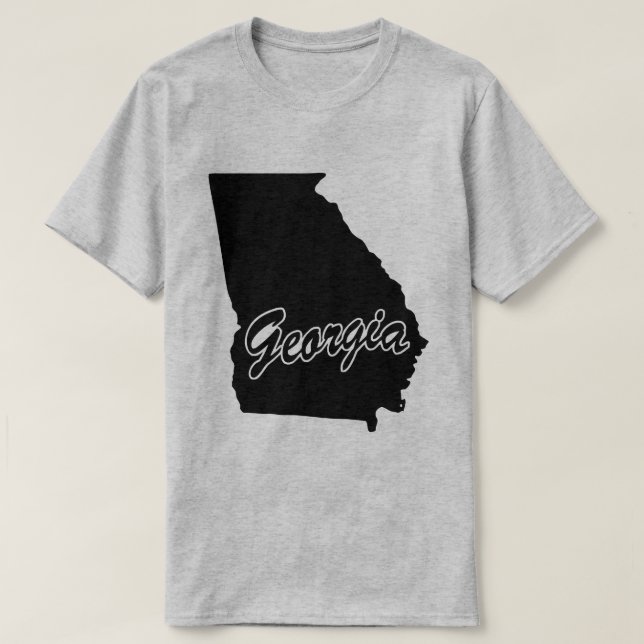 State Of Georgia Shape T-shirt (Design Front)