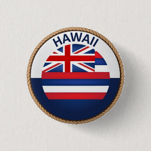 State of Hawaii Flag Seal Button