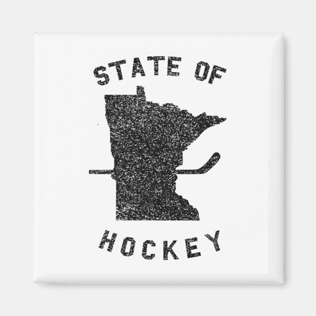 State Of Hockey Minnesota  Magnet (Front)