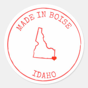 State of Idaho/Address/Business/Wedding Custom Classic Round Sticker
