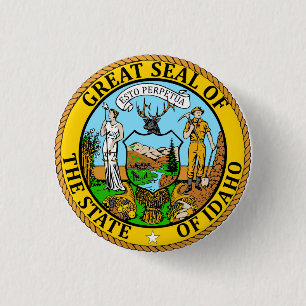 State of Idaho Flag Seal Button