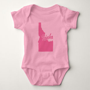 State Of Idaho Shape Baby Bodysuit
