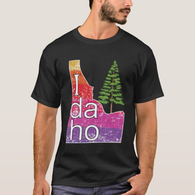 State of Idaho with Tree T-Shirt (Front)