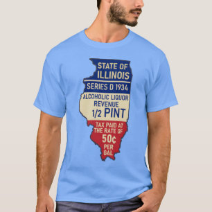 State of Illinois Liquor Tax Sticker T-Shirt