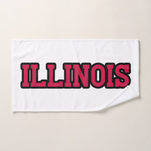 State Of Illinois Pride Custom Hand Towel